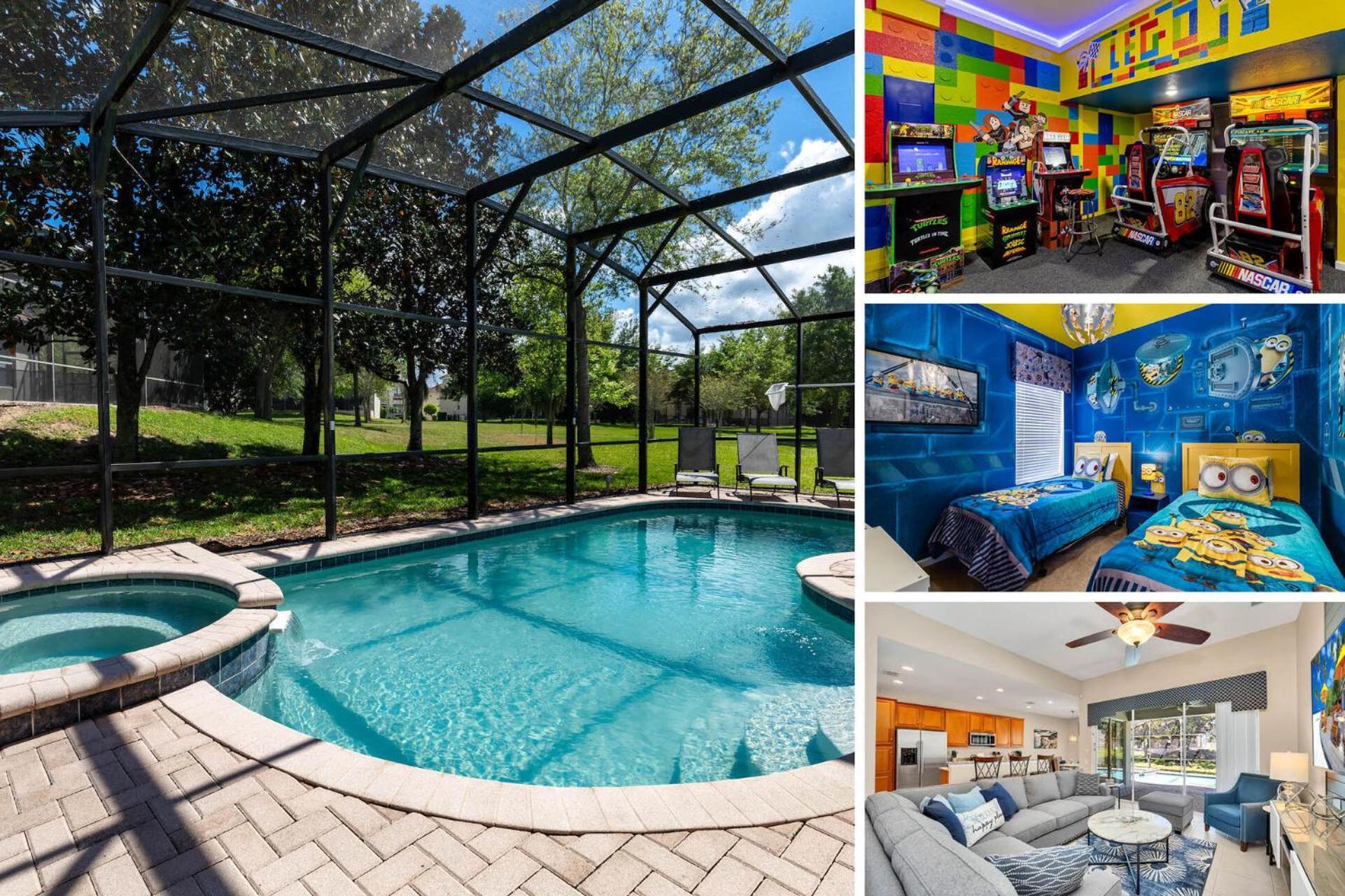 Luxurious 5 Bedroom In Orlando6503 *