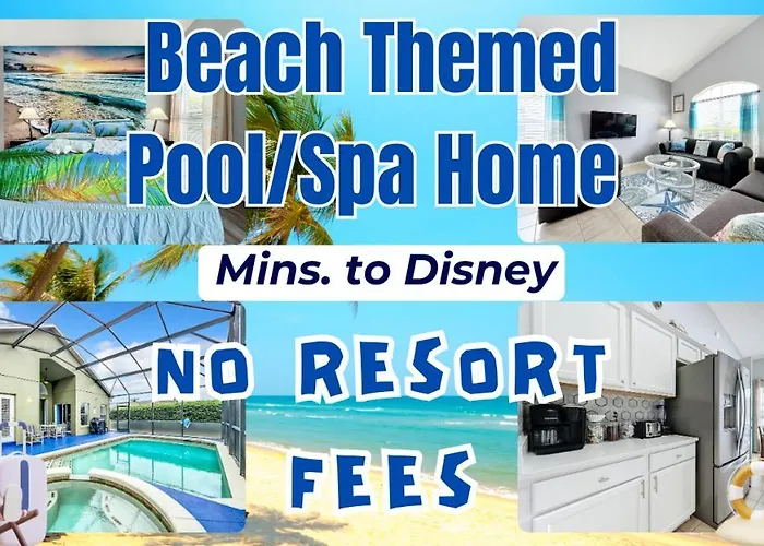 Beach Theme Vacation Poolspa Home Mins To Disney