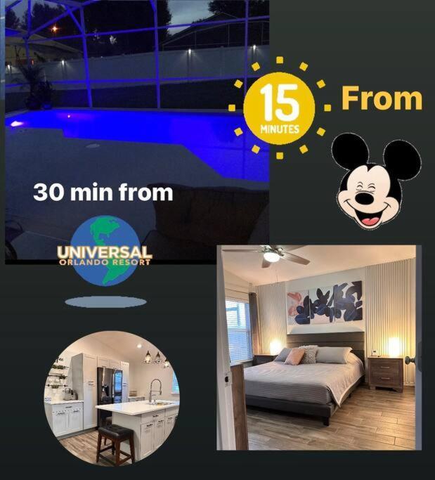 Big Pool Heater,no Laundry! Huge Yard,5 Bedroom,3 Bath Free Wifi, Close To Disney, Walmart,stores Restaurants Few Minutes From The House Holiday home *