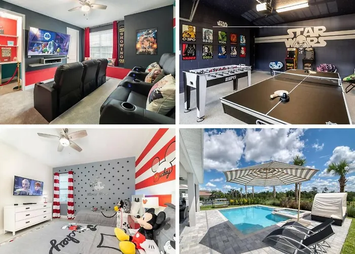 Fantastic Disney Vacation W Pool And Movie Theater