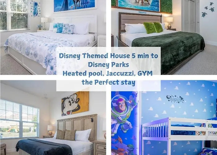 Themed Disney House 5 Min To Disney Parks, Heated Pool, Jacuzzi, Gym And More