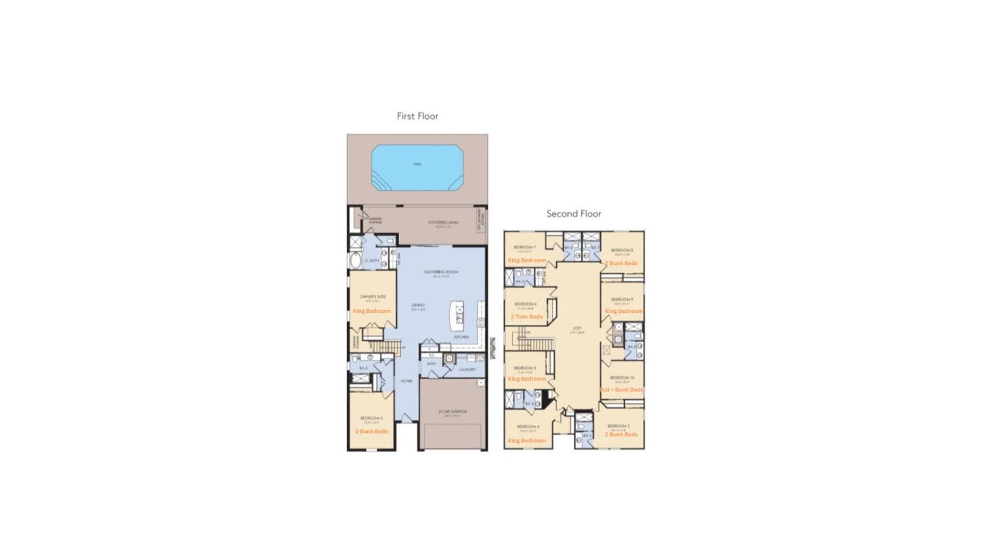 Ultimate Family Fun Retreat 10-bedroom Luxury * Orlando