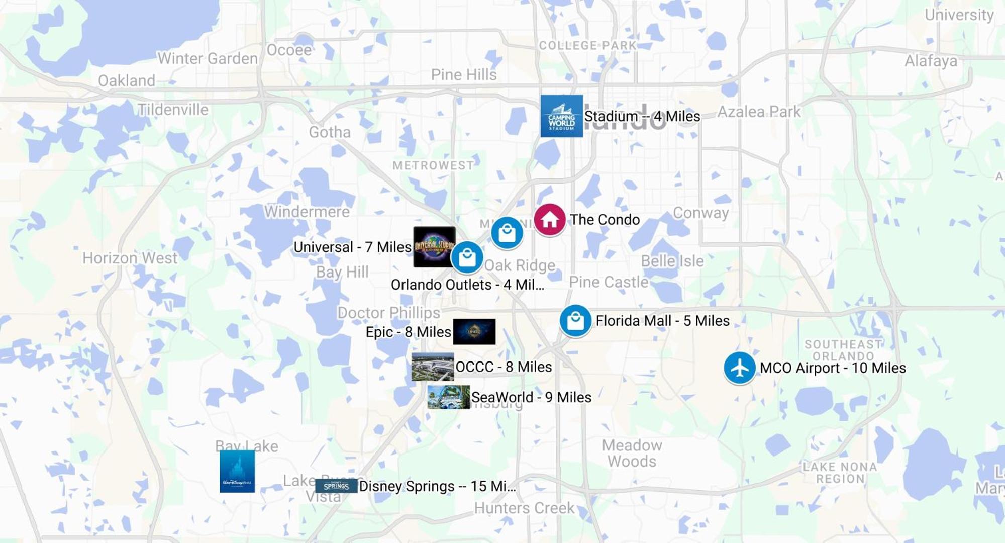 Beautiful 2-Bedroom Condo Near Universal And Other Orlando Attractions, King Bed & Wi-Fi Apartment